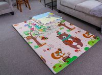 Дитячий килимок-пазл 60х60х1.5 см Лісові мешканці 6 штук